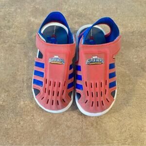 Adidas- Marvel Super Hero Adventures Kids Sandals Red and Blue,Size 12k